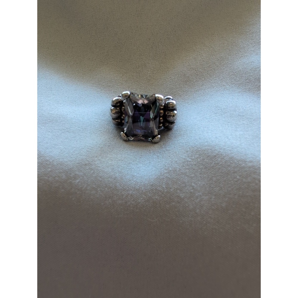 Simulated Mystic Topaz Stone Ring 925 Sterling Silver‎ Multi Color Ring Size 7